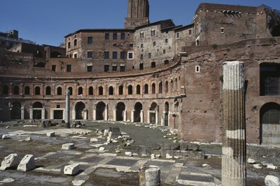 Ansicht des Trajansforums, erbaut 107-112 von Roman